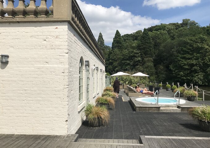 A couples weekend away at Wynyard Hall, Spa & Garden County Durham - view of spa terrace